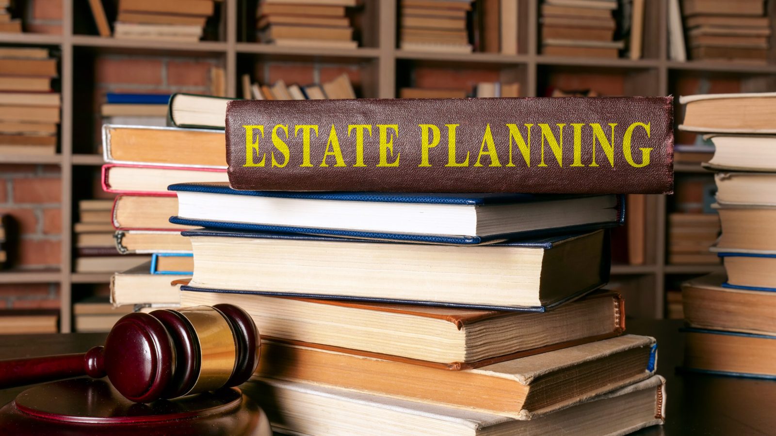 Estate planning law and rules near gavel.